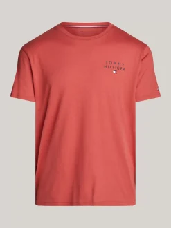 Stroje Domowe*Tommy Hilfiger T-shirt Lounge TH Original TERRA RED
