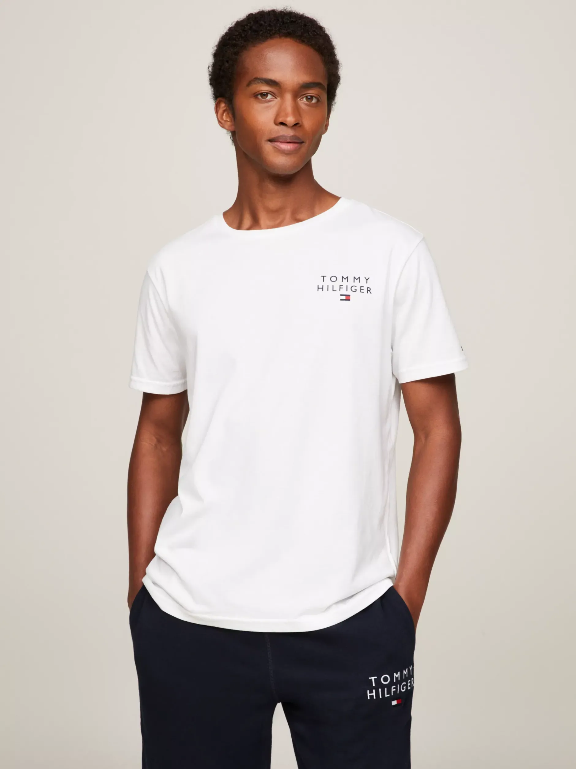 Stroje Domowe*Tommy Hilfiger T-shirt Lounge TH Original WHITE