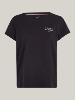 Stroje Domowe*Tommy Hilfiger T-shirt Lounge Z Logo TH Original DESERT SKY