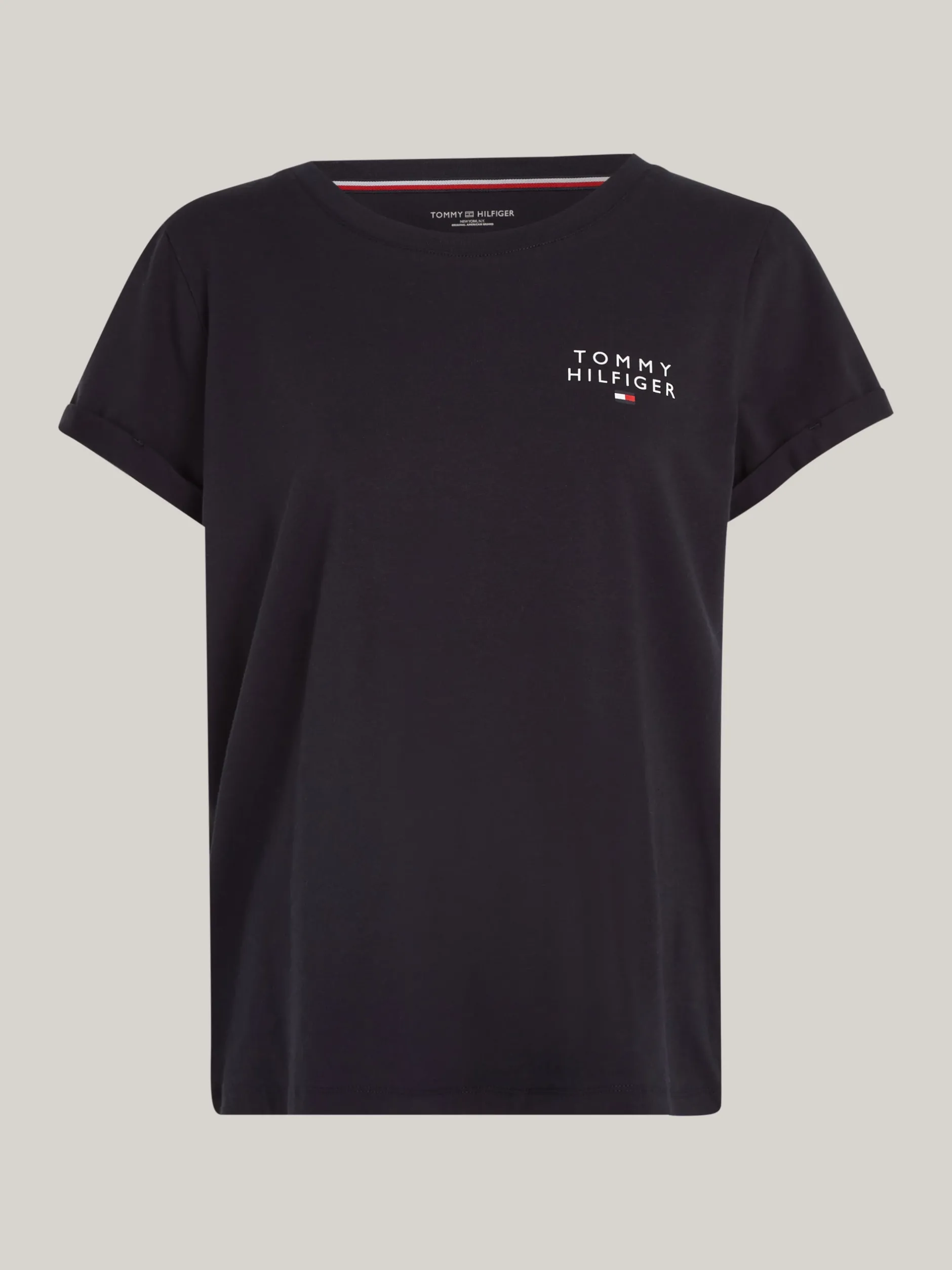 Stroje Domowe*Tommy Hilfiger T-shirt Lounge Z Logo TH Original DESERT SKY
