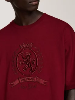 T-Shirty*Tommy Hilfiger T-shirt O Kroju Pudełkowym Z Rękawem Kimonowym ROUGE