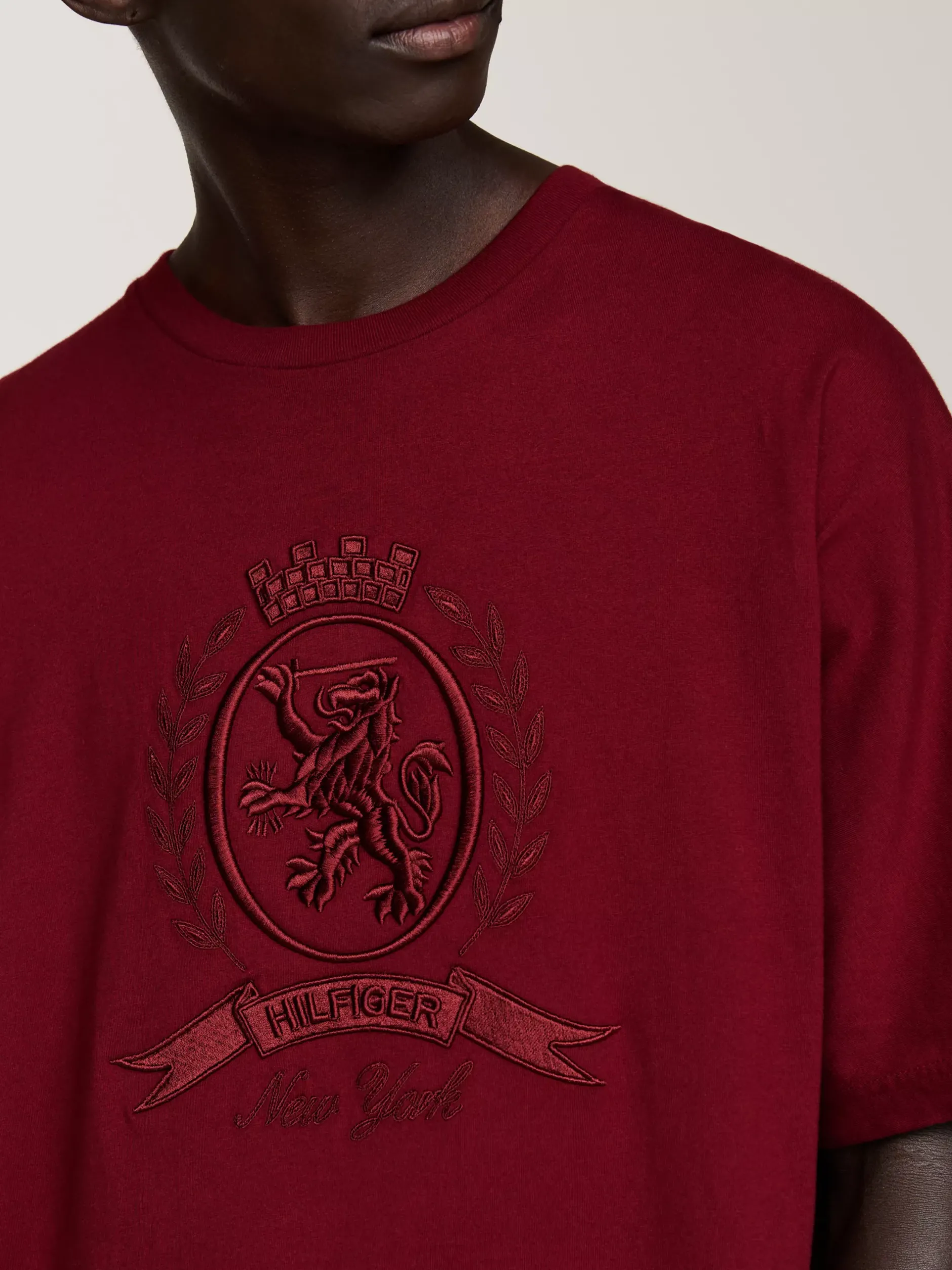 T-Shirty*Tommy Hilfiger T-shirt O Kroju Pudełkowym Z Rękawem Kimonowym ROUGE