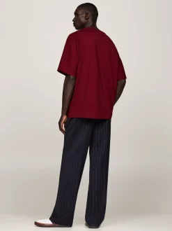 T-Shirty*Tommy Hilfiger T-shirt O Kroju Pudełkowym Z Rękawem Kimonowym ROUGE
