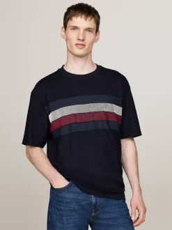 T-Shirty*Tommy Hilfiger T-shirt O Luźnym Kroju Z Cieniowaną Flagą DESERT SKY