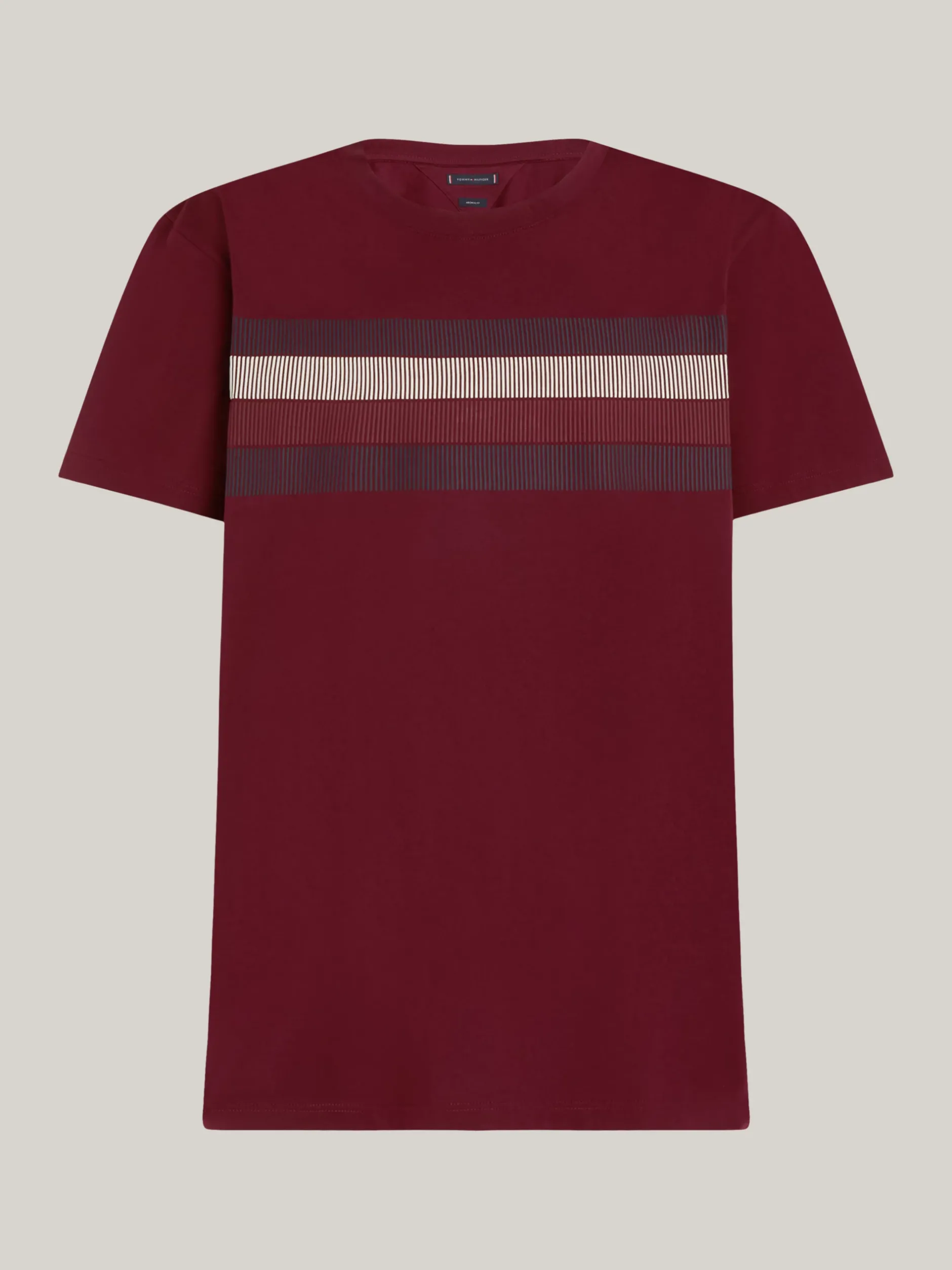 T-Shirty*Tommy Hilfiger T-shirt O Luźnym Kroju Z Cieniowaną Flagą DEEP ROUGE