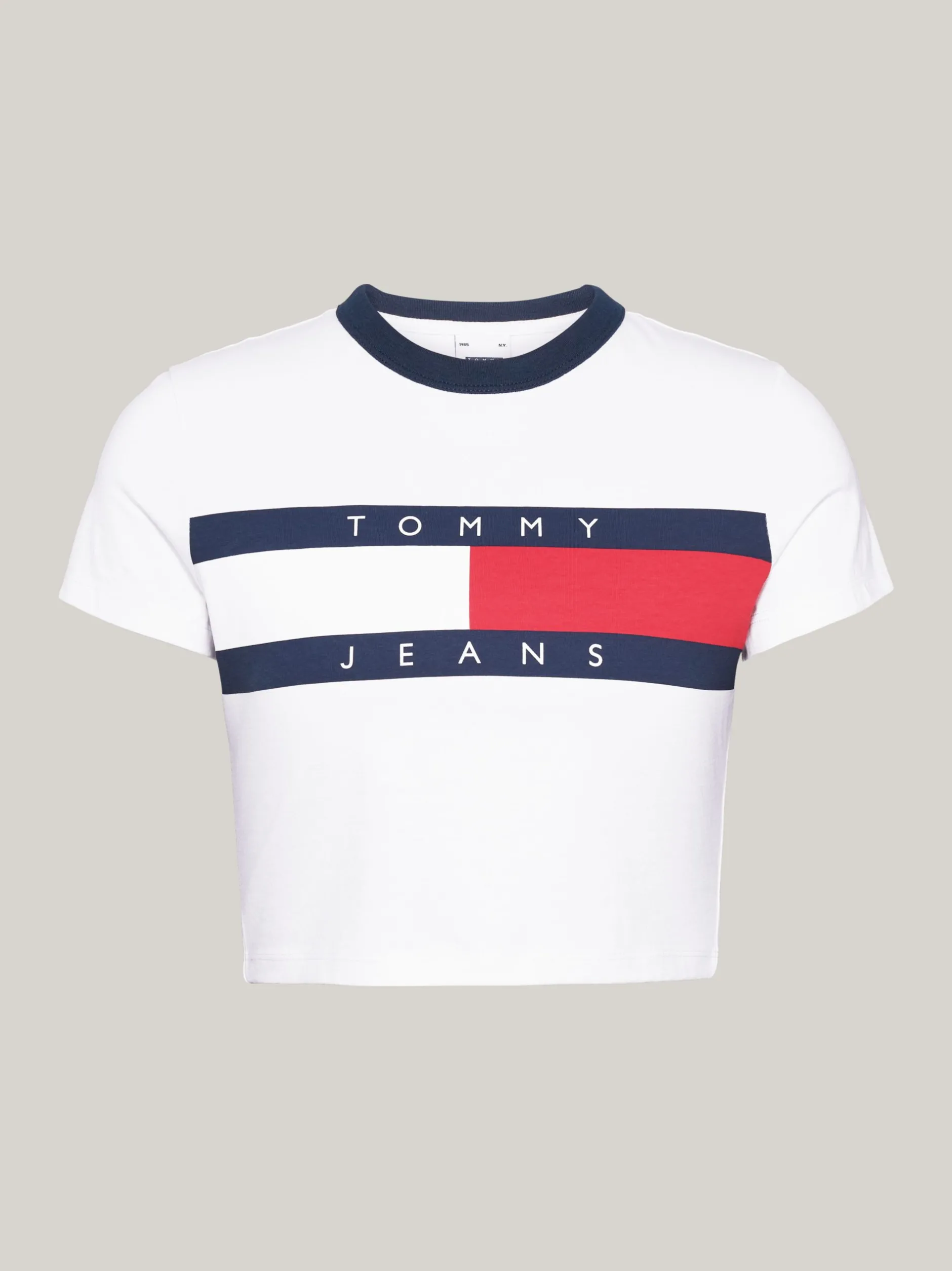 T-Shirty*Tommy Hilfiger T-shirt O Skróconym Wąskim Kroju WHITE