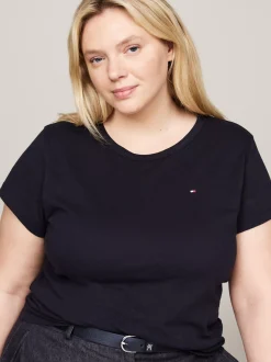 T-Shirty*Tommy Hilfiger T-shirt O Wąskim Kroju Curve 1985 Collection DESERT SKY