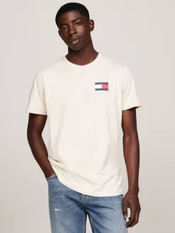 T-Shirty*Tommy Hilfiger T-shirt O Wąskim Kroju Z Logo NEWSPRINT