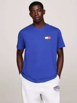 T-Shirty*Tommy Hilfiger T-shirt O Wąskim Kroju Z Logo BRIGHT BLUE