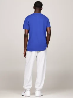 T-Shirty*Tommy Hilfiger T-shirt O Wąskim Kroju Z Logo BRIGHT BLUE
