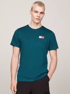 T-Shirty*Tommy Hilfiger T-shirt O Wąskim Kroju Z Logo DEEP SEAWATER