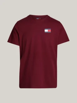 T-Shirty*Tommy Hilfiger T-shirt O Wąskim Kroju Z Logo DEEP ROUGE