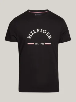 T-Shirty*Tommy Hilfiger T-shirt O Wąskim Kroju Z Logo BLACK