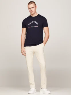 T-Shirty*Tommy Hilfiger T-shirt O Wąskim Kroju Z Logo DESERT SKY