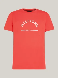 T-Shirty*Tommy Hilfiger T-shirt O Wąskim Kroju Z Logo TERRA RED
