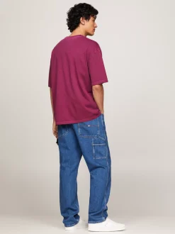T-Shirty*Tommy Hilfiger T-shirt Oversize Z Flagą VALLEY GRAPE