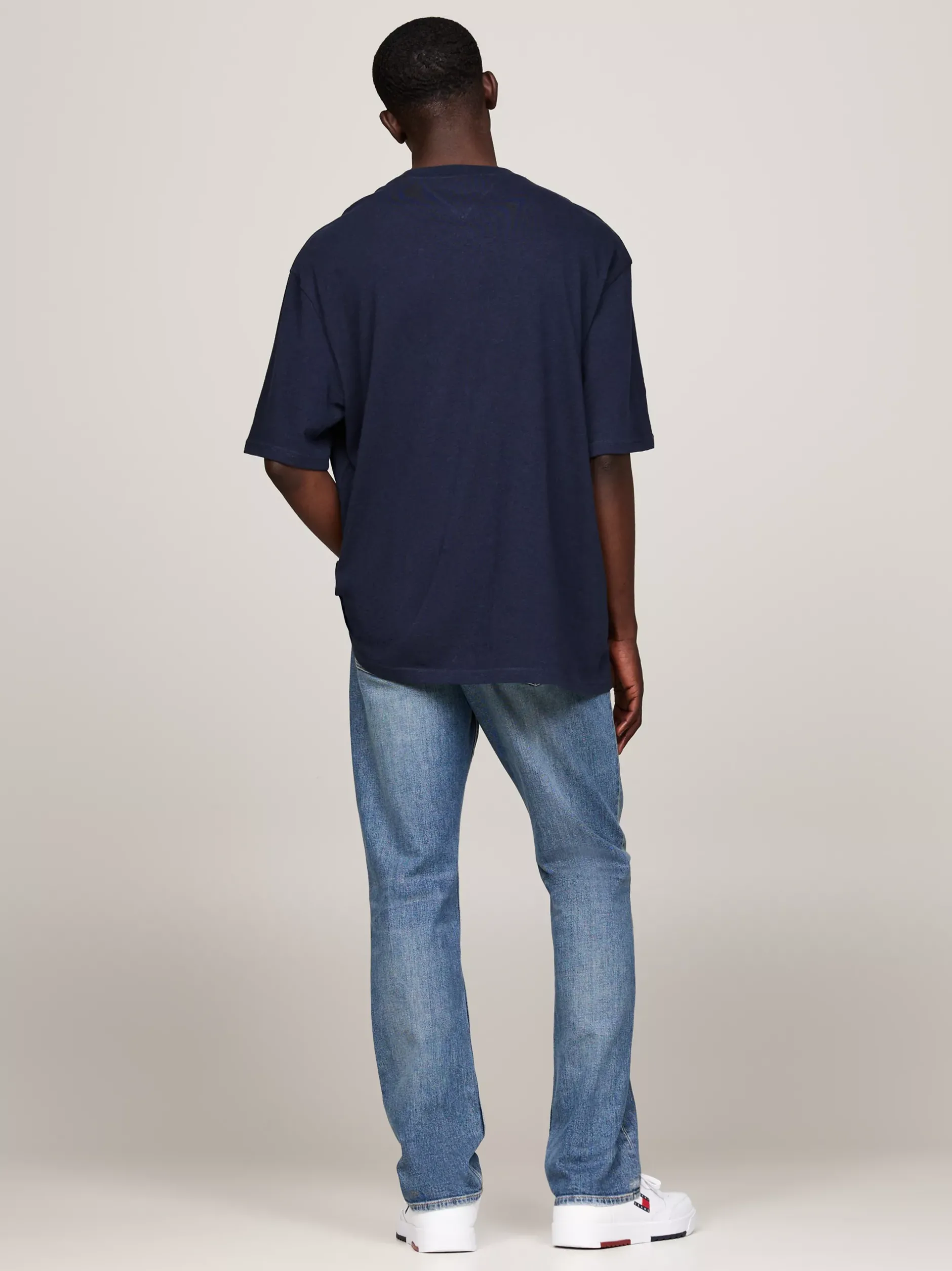 T-Shirty*Tommy Hilfiger T-shirt Oversize Z Flagą Tommy DARK NIGHT NAVY MELANGE