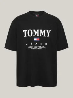 T-Shirty*Tommy Hilfiger T-shirt Oversize Z Logo BLACK