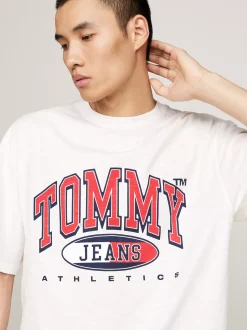 T-Shirty*Tommy Hilfiger T-shirt Oversize Z Logo ANCIENT WHITE