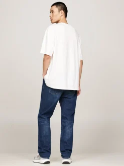 T-Shirty*Tommy Hilfiger T-shirt Oversize Z Logo ANCIENT WHITE