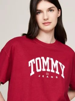 T-Shirty*Tommy Hilfiger T-shirt Oversize Z Logo W Stylu Varsity RED CARPET