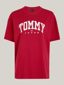 T-Shirty*Tommy Hilfiger T-shirt Oversize Z Logo W Stylu Varsity RED CARPET