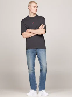 T-Shirty*Tommy Hilfiger T-shirt Oversize Z Naszywką Tommy NEW CHARCOAL