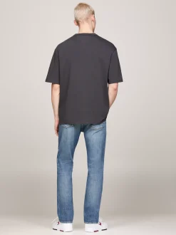 T-Shirty*Tommy Hilfiger T-shirt Oversize Z Naszywką Tommy NEW CHARCOAL