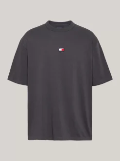 T-Shirty*Tommy Hilfiger T-shirt Oversize Z Naszywką Tommy NEW CHARCOAL