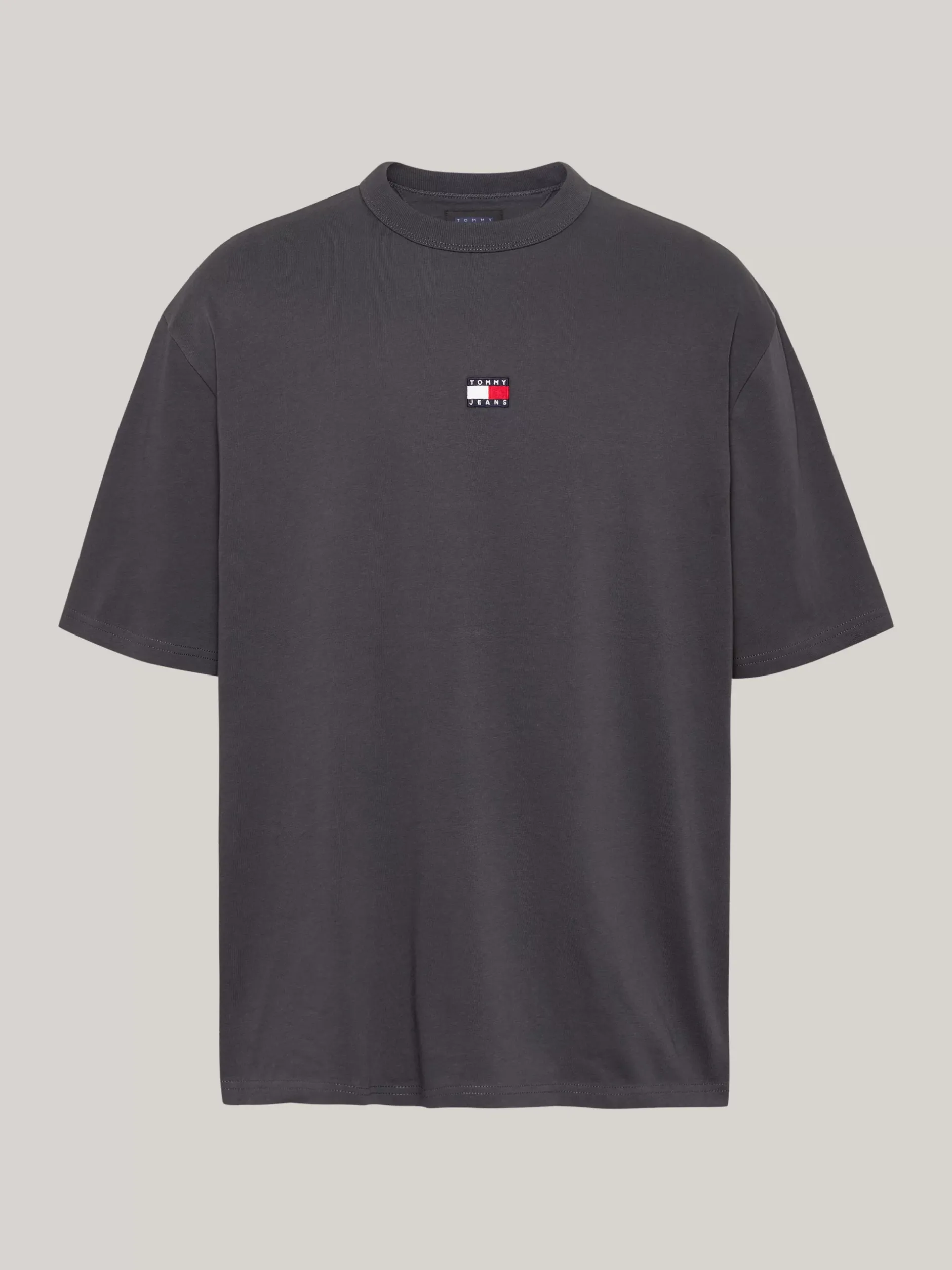 T-Shirty*Tommy Hilfiger T-shirt Oversize Z Naszywką Tommy NEW CHARCOAL