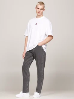 T-Shirty*Tommy Hilfiger T-shirt Oversize Z Naszywką Tommy WHITE