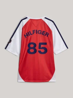 T-Shirty*Tommy Hilfiger T-shirt Piłkarski Tommy X Mercedes F1 X CR DEEP CRIMSON