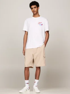 T-Shirty*Tommy Hilfiger T-shirt Plus Z Okrągłym Dekoltem I Logo WHITE