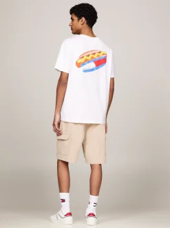 T-Shirty*Tommy Hilfiger T-shirt Plus Z Okrągłym Dekoltem I Logo WHITE
