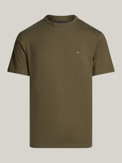 T-Shirty*Tommy Hilfiger T-shirt Pochłaniający Wilgoć ARMY GREEN