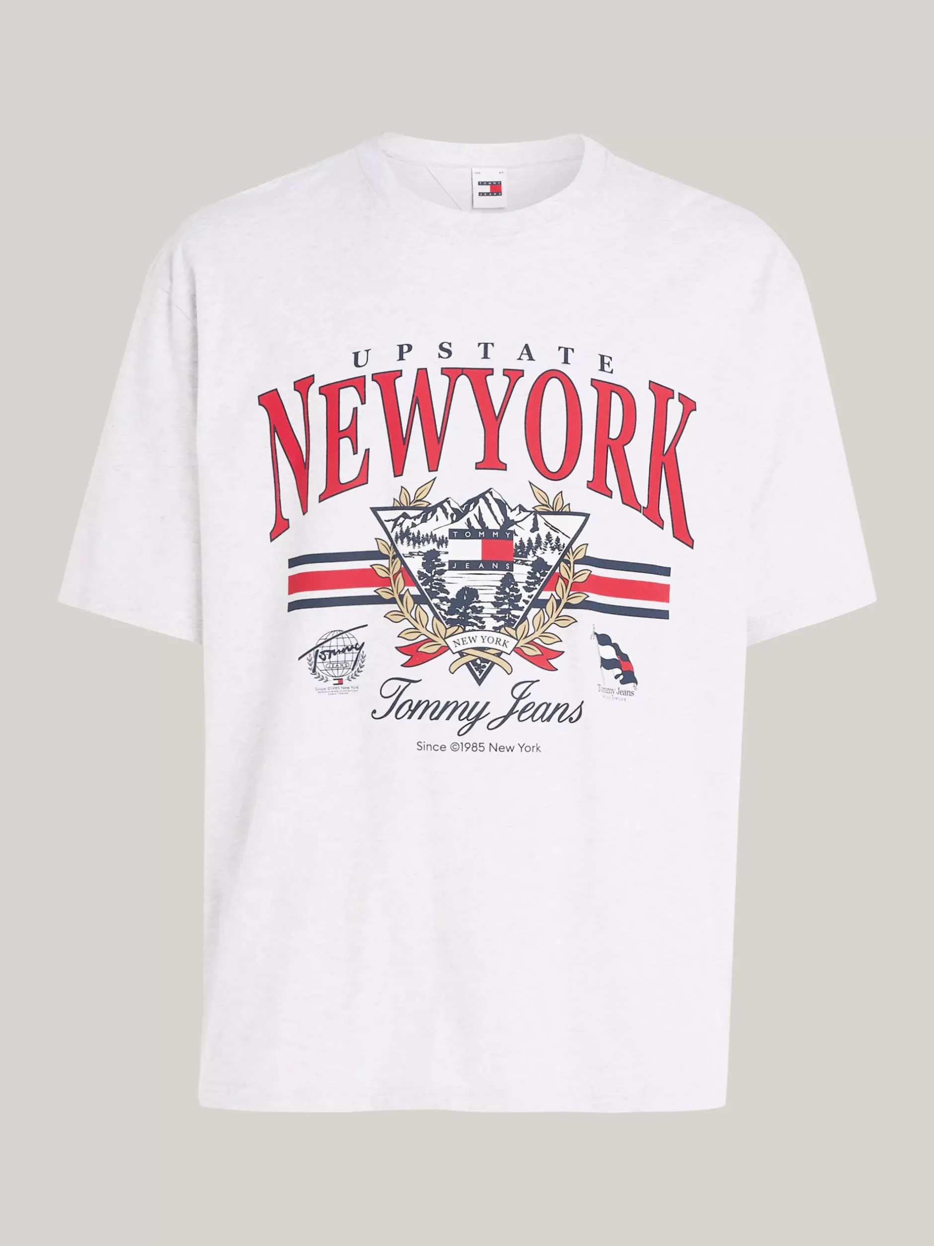 T-Shirty*Tommy Hilfiger T-shirt Prep Explorer O Kroju Oversize SILVER GREY