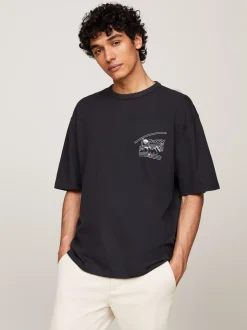 T-Shirty*Tommy Hilfiger T-shirt Prep Explorer Z Logo Z Tyłu BLACK