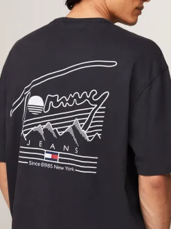 T-Shirty*Tommy Hilfiger T-shirt Prep Explorer Z Logo Z Tyłu BLACK