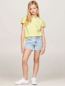 Topy I T-Shirty*Tommy Hilfiger T-shirt TH Monogram Z Haftem Angielskim YELLOW TULIP