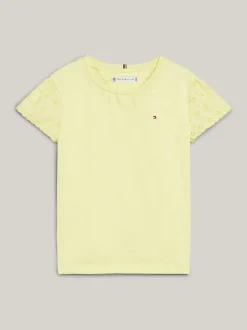 Topy I T-Shirty*Tommy Hilfiger T-shirt TH Monogram Z Haftem Angielskim YELLOW TULIP