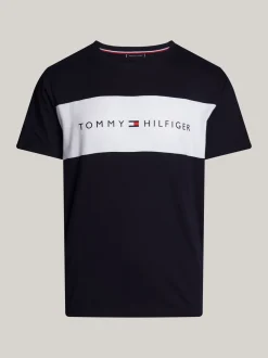 Stroje Domowe*Tommy Hilfiger T-shirt TH Original Z Blokami Kolorów DESERT SKY