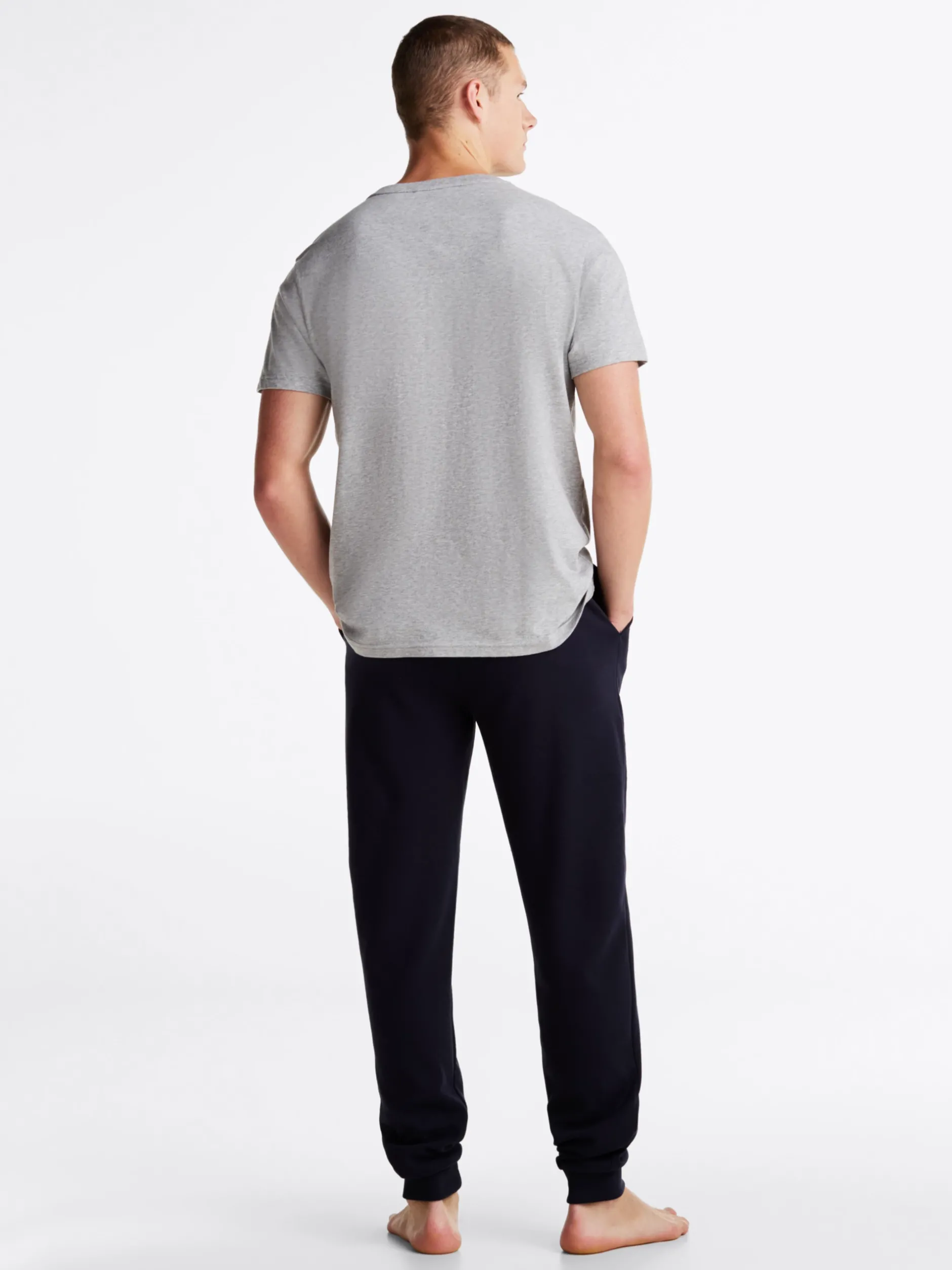 Stroje Domowe*Tommy Hilfiger T-shirt TH Original Z Blokami Kolorów LIGHT GREY HEATHER