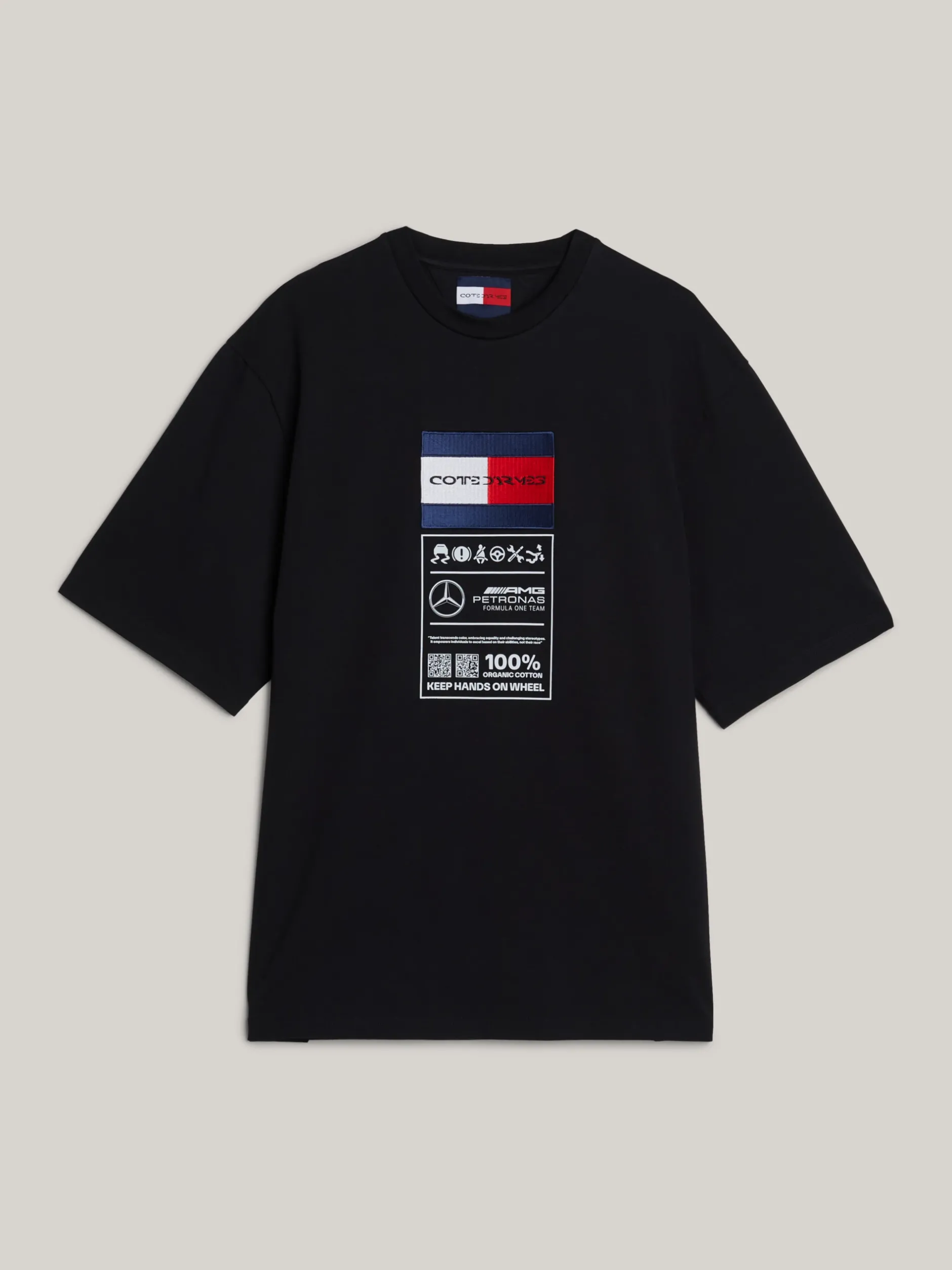 T-Shirty*Tommy Hilfiger T-shirt Tommy X Mercedes F1 X CR Z Etykietką BLACK