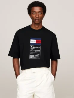 T-Shirty*Tommy Hilfiger T-shirt Tommy X Mercedes F1 X CR Z Etykietką BLACK