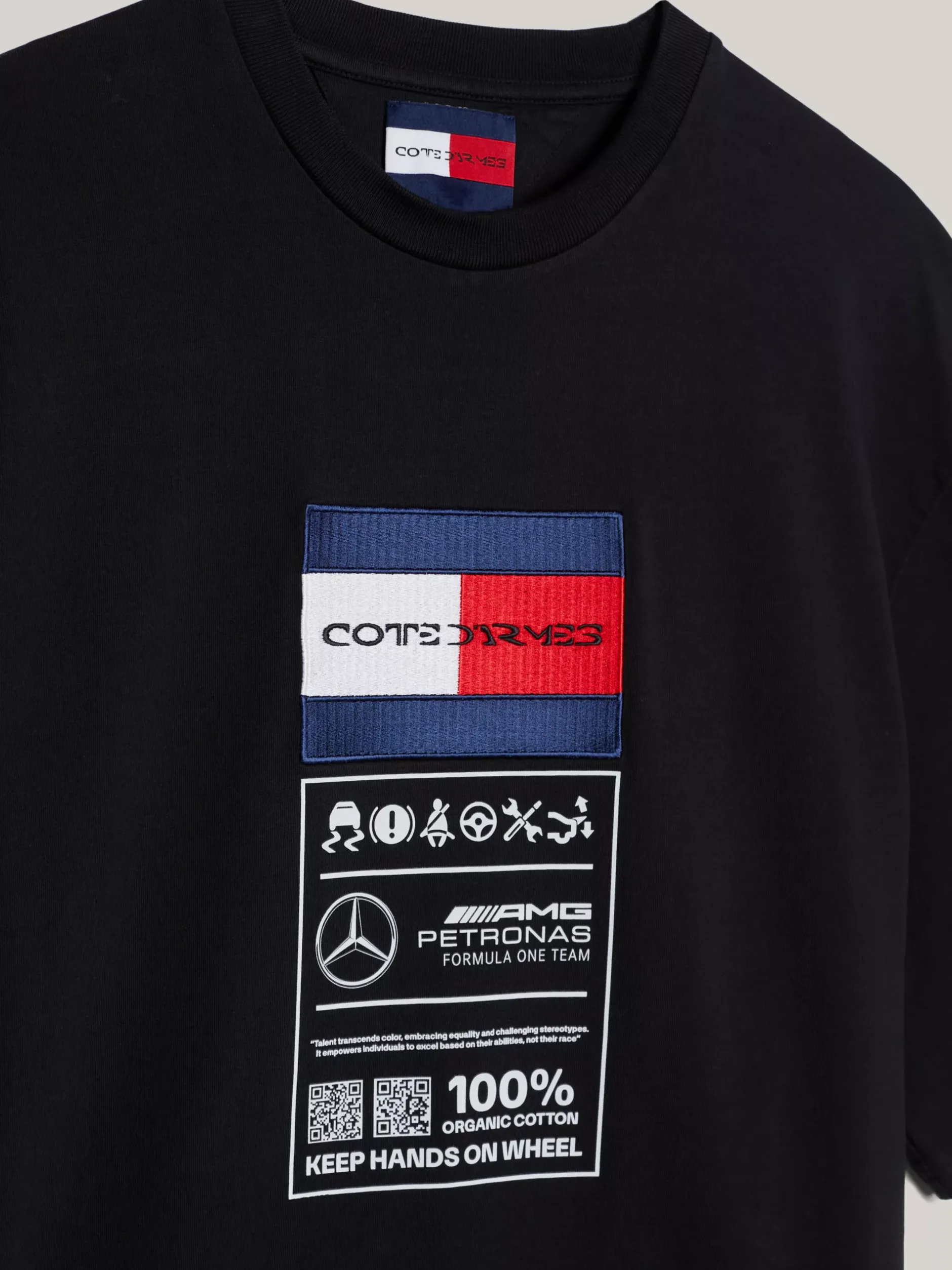 T-Shirty*Tommy Hilfiger T-shirt Tommy X Mercedes F1 X CR Z Etykietką BLACK
