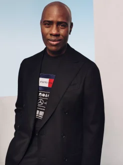 T-Shirty*Tommy Hilfiger T-shirt Tommy X Mercedes F1 X CR Z Etykietką BLACK