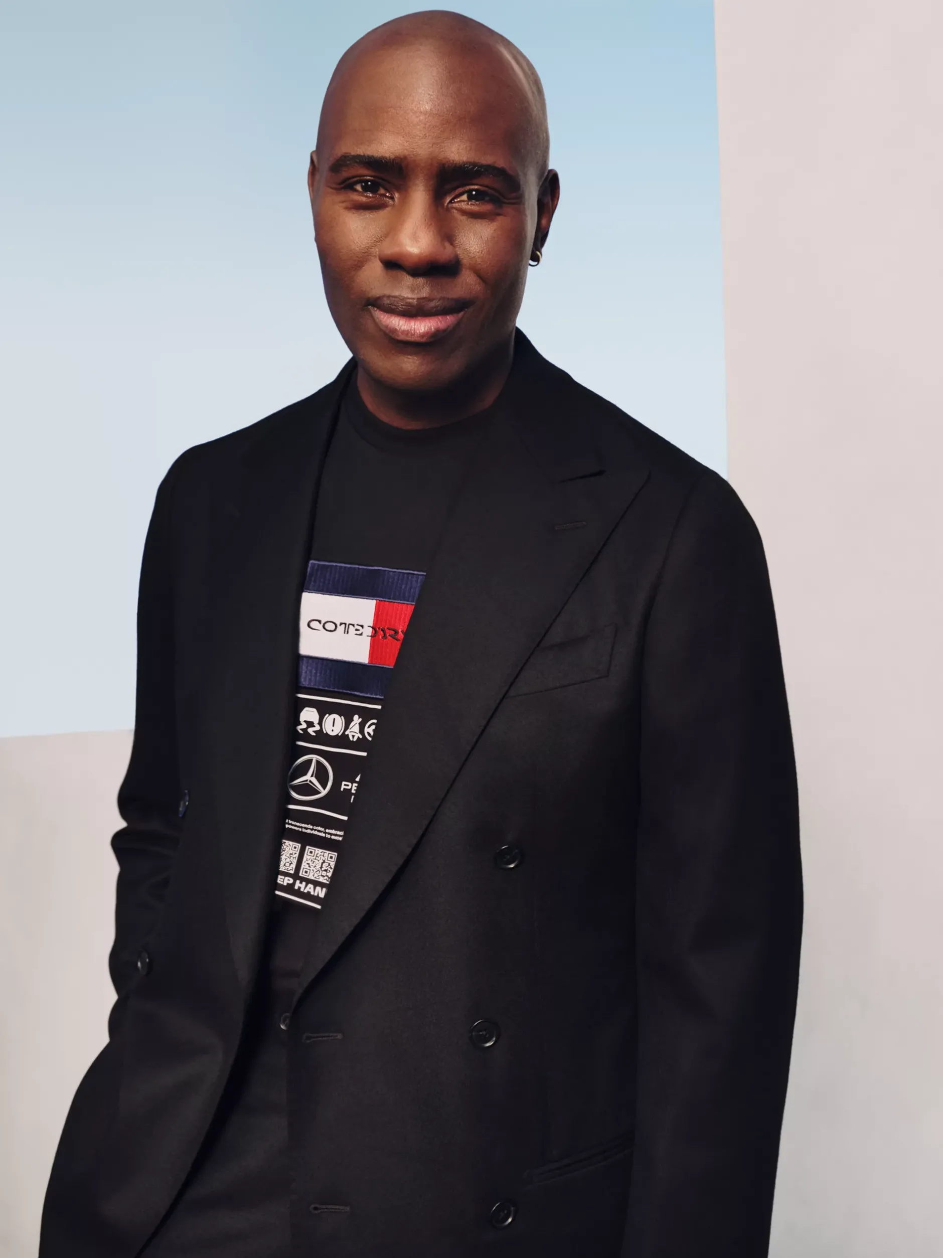 T-Shirty*Tommy Hilfiger T-shirt Tommy X Mercedes F1 X CR Z Etykietką BLACK