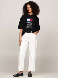 T-Shirty*Tommy Hilfiger T-shirt Tommy X Mercedes F1 X CR Z Etykietką BLACK