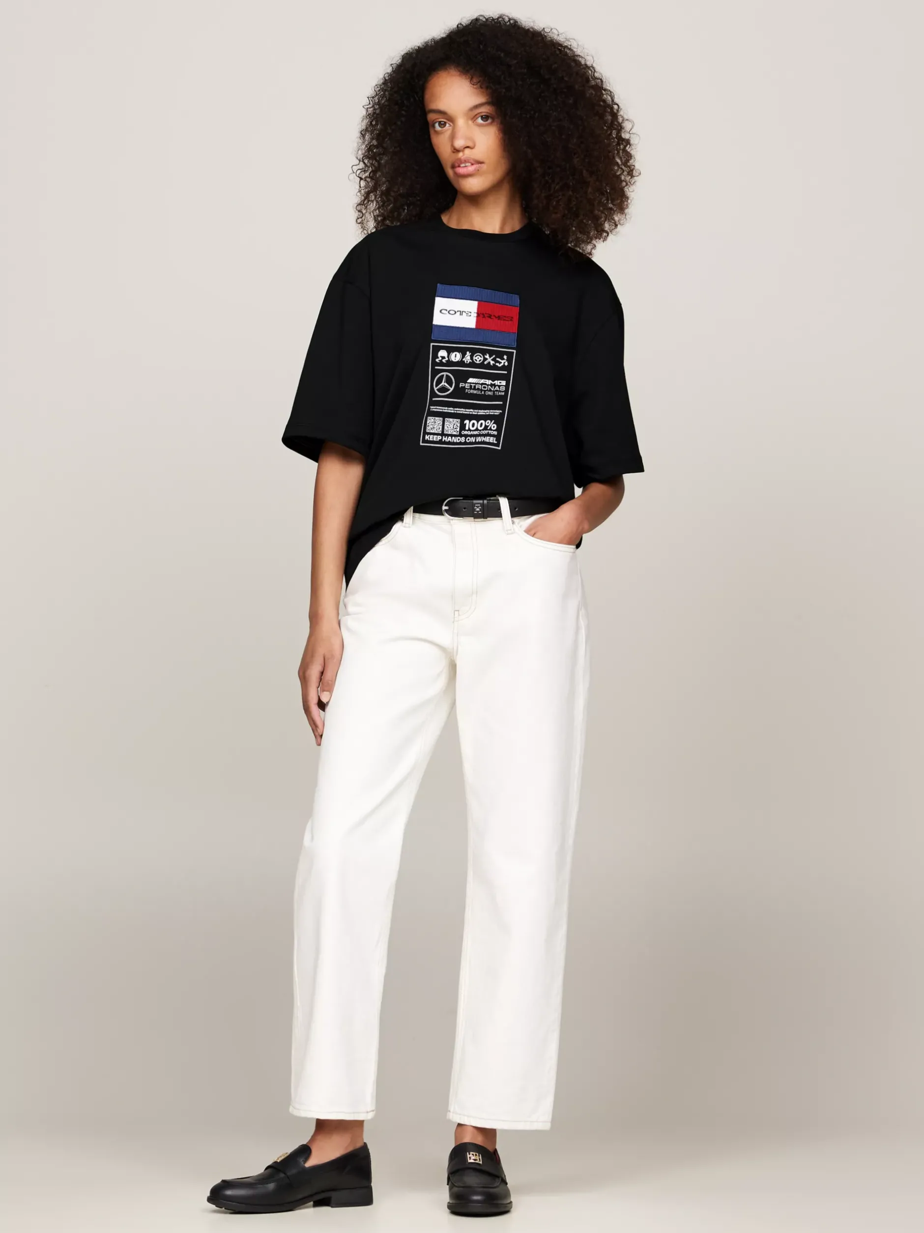 T-Shirty*Tommy Hilfiger T-shirt Tommy X Mercedes F1 X CR Z Etykietką BLACK