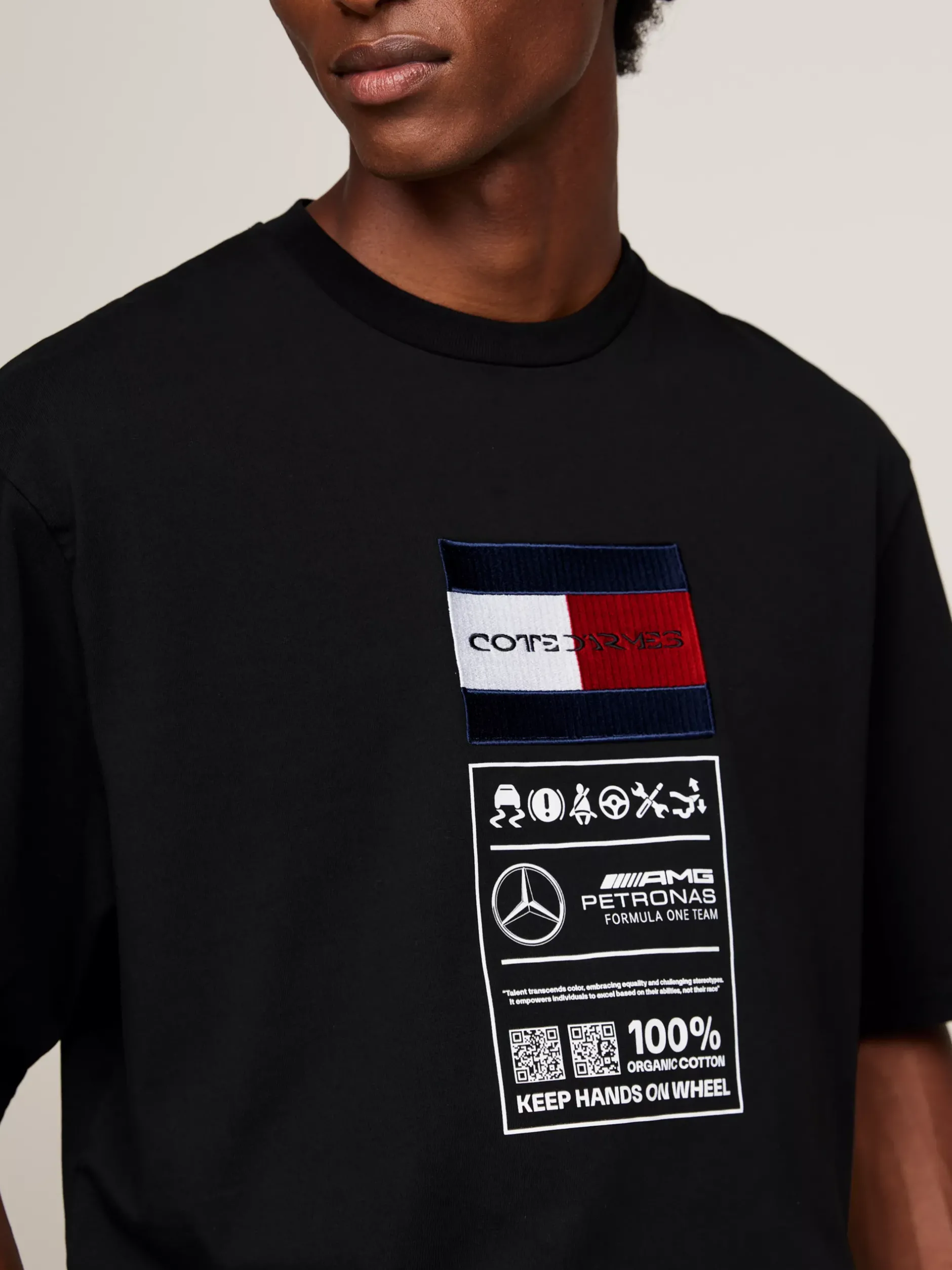 T-Shirty*Tommy Hilfiger T-shirt Tommy X Mercedes F1 X CR Z Etykietką BLACK
